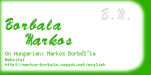 borbala markos business card